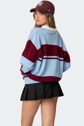 Landon Striped Polo Knit